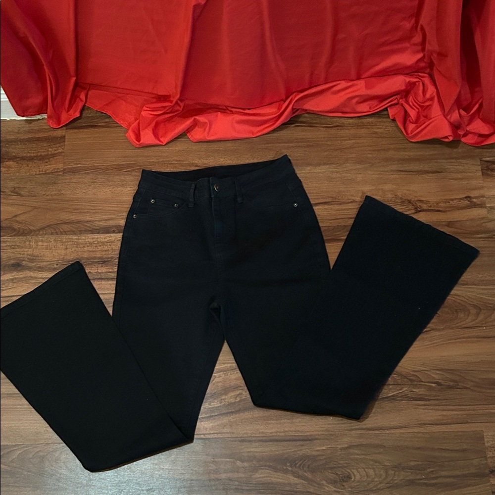 VINTAGE JEANS Black Wide-Leg Jeans